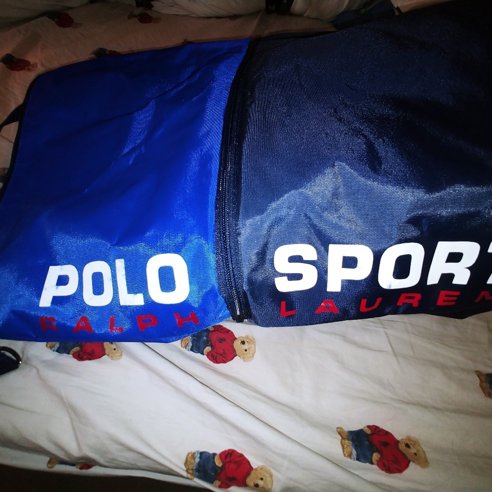 VTG RL Polo Sport Spellout Expandable Bag